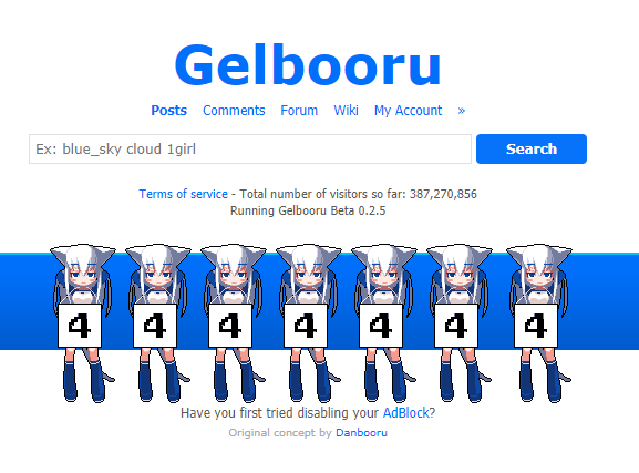 4444444 6+girls animal_ears boots cat_ears closed_mouth counter_girls english_text gelbooru get holding homepage jitome looking_at_viewer milestone multiple_girls palindrome screencap standing
