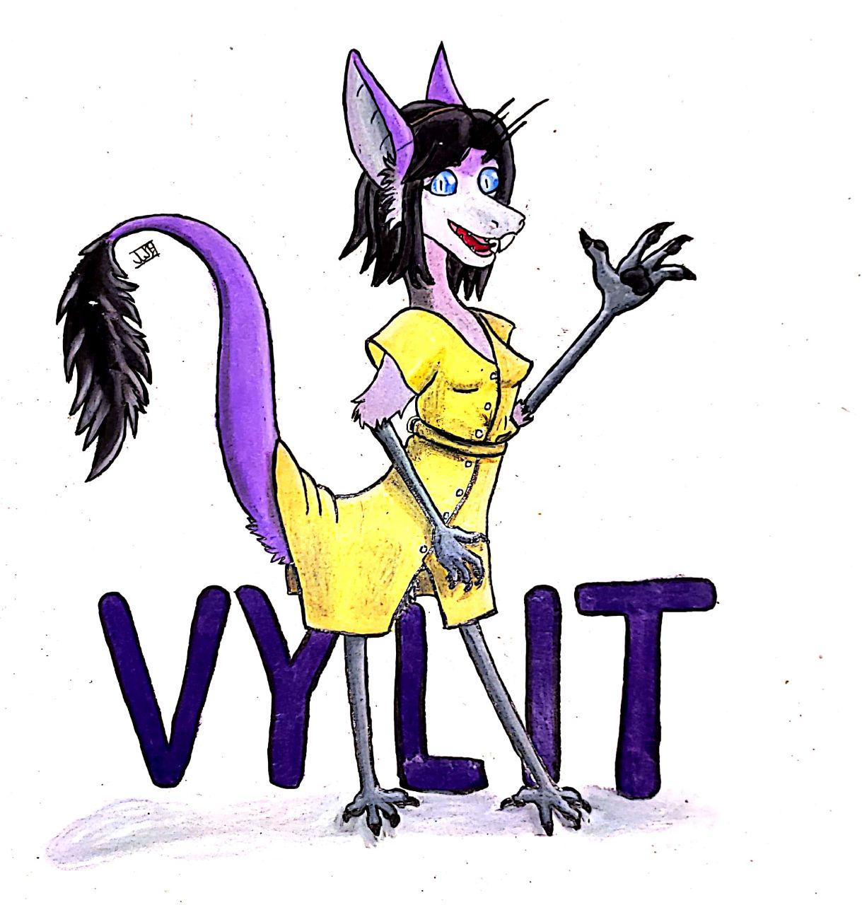 con_badge hi_res mammal out-of-placers patreon_reward sun_dress vylit waiving webcomic yinglet