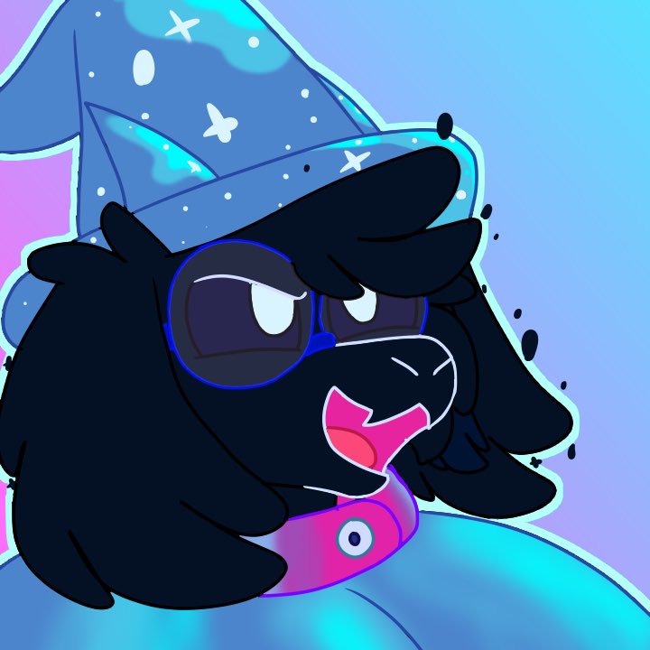 1:1 black_fur bovid caprine clothing collar cuchufliqwq darkner deltarune deltaswap eyewear fur glasses goat hat headgear headwear mammal poncho ralsei ralsirius sparkles video_games