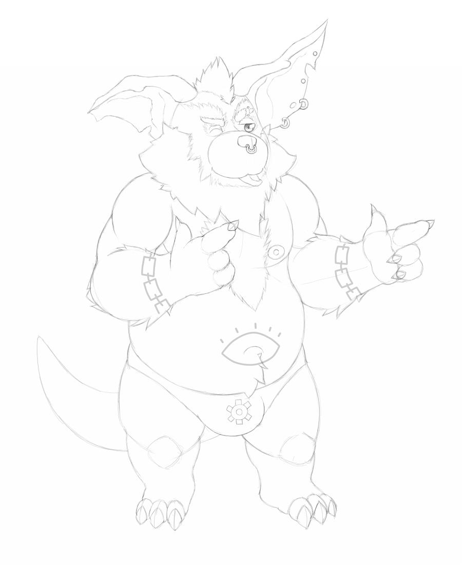 2019 anthro belly bulge chua clothing harushipanda humanoid_hands male mammal moobs navel nipples one_eye_closed overweight overweight_male rodent solo underwear wildstar wink