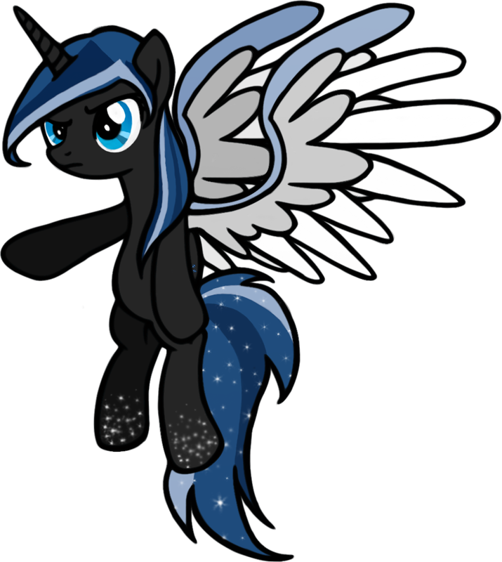 2011 alpha_channel assiel black_fur blue_eyes blue_hair equid eyebrows fan_character feathered_wings feathers female feral frown fur hair horn hovering looking_at_viewer mammal multicolored_hair my_little_pony raised_eyebrow reaction_image simple_background snowdrift solo spread_wings transparent_background unamused winged_unicorn wings