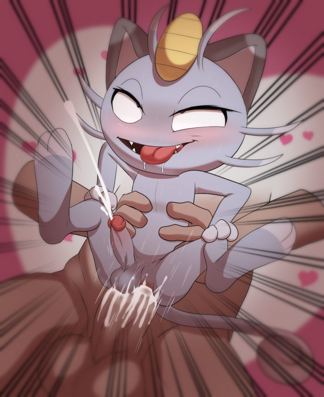 &lt;3 2016 ahegao alolan_meowth anal anal_penetration blush cum cum_in_ass cum_inside cum_while_penetrated duo felid human interspecies jerseydevil looking_pleasured male male/male mammal meowth nintendo orgasm penetration penis pok&eacute;mon pok&eacute;mon_(species) pok&eacute;philia regional_variant tongue tongue_out video_games