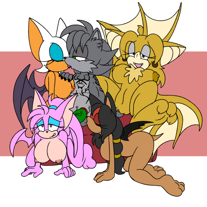 2019 all_fours ambiguous_penetration anthro balls bat_ears bat_nose bat_wings bessi_the_bat biceps big_breasts big_penis black_nose breasts butt canid canine canis chest_tuft chiropteran digital_media_(artwork) erection eyes_closed eyeshadow fan_character female fur glimmer_the_bat green_eyes green_penis group group_sex half-closed_eyes hand_on_breast heromedals huge_breasts humanoid_penis interspecies keryo_wolfe keryo_wolfe_(character) luxure_whisper makeup male male/female mammal membrane_(anatomy) membranous_wings microchiropteran muscular muscular_male nipples nude orgy pecs penetration penis phyllostomid pussy red_eyes rouge_the_bat sex simple_background sonic_(series) spread_legs spreading story story_in_description tuft vein veiny_penis wide_hips winged_arms wings wolf yangochiropteran