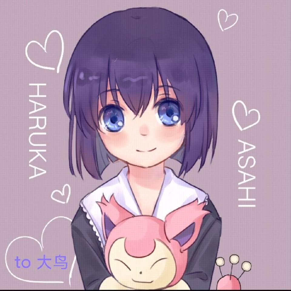 1girl 2023 aged_down blue_eyes blush bob_cut character_name character_request close-up closed_mouth commission crossover dated_commentary eyes_visible_through_hair hair_between_eyes heart holding holding_pokemon konohana_lucia looking_at_viewer pokemon pokemon_(creature) purple_hair rewrite second-party_source shiki_hamaguri short_hair skitty smile solo spoilers