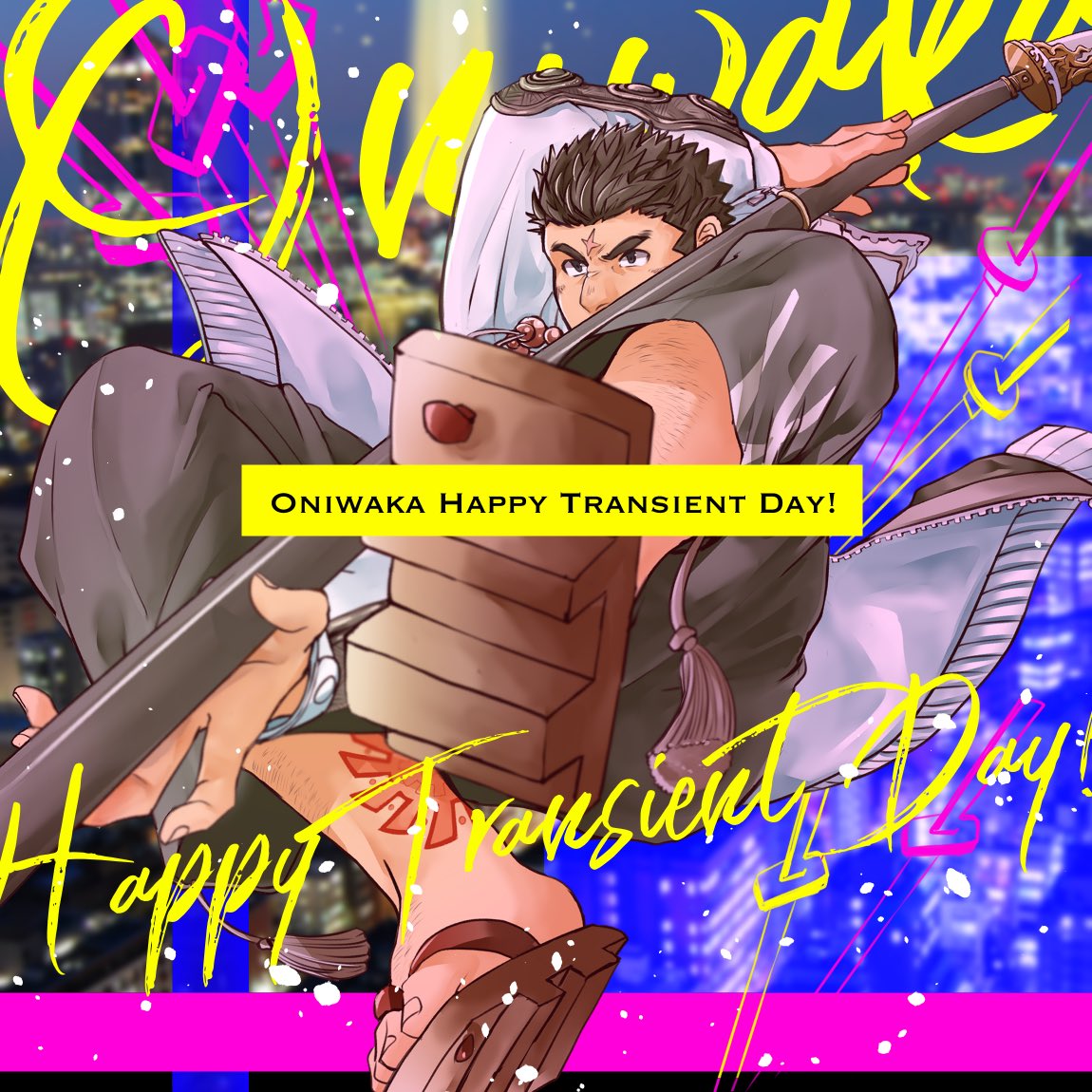 1boy anniversary bara beads bolt_action brown_hair cross_scar facial_hair foot_hair foreshortening frown full_body gun happy_anniversary hood hooded_jacket houzouin_oniwaka jacket japanese_clothes kimono leg_hair leg_tattoo long_sideburns male_focus mature_male midair monk muscular muscular_male naginata open_clothes open_jacket open_kimono polearm prayer_beads revision scar scar_on_face scar_on_forehead short_hair sideburns solo sparse_leg_hair stubble tass_commuovere tattoo tokyo_afterschool_summoners weapon