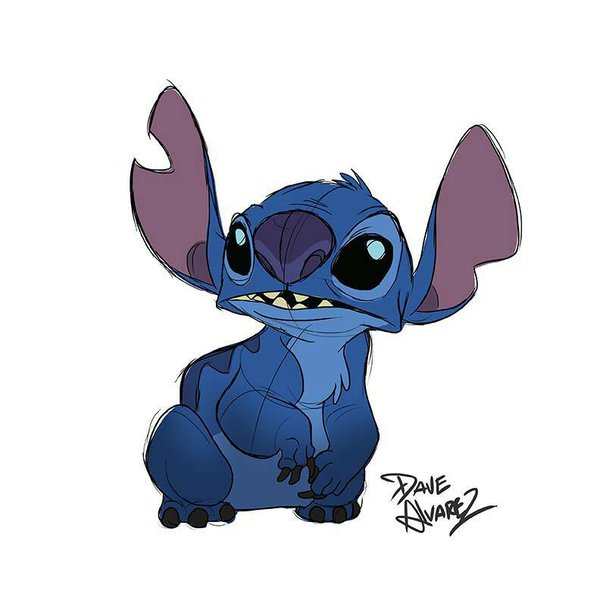 1:1 2015 4_fingers alien back_markings black_eyes blue_claws blue_fur blue_nose chest_tuft claws colored_sketch compression_artifacts dave_alvarez digital_drawing_(artwork) digital_media_(artwork) disney experiment_(species) fur head_tuft lilo_and_stitch markings notched_ear signature simple_background solo stitch tuft white_background