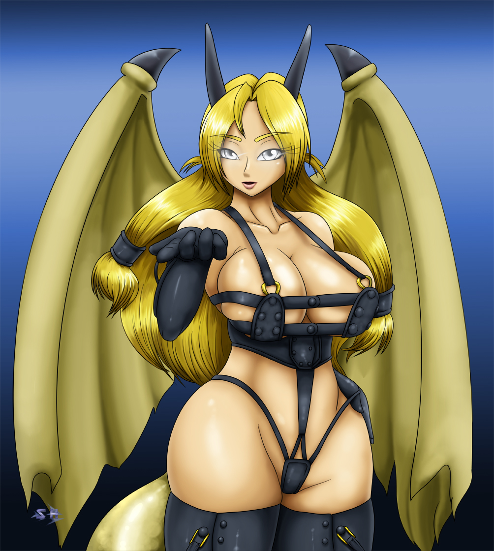 animal_humanoid big_breasts breasts cleavage clothed clothing dragon dragon_humanoid female humanoid membrane_(anatomy) membranous_wings speeds wide_hips wings