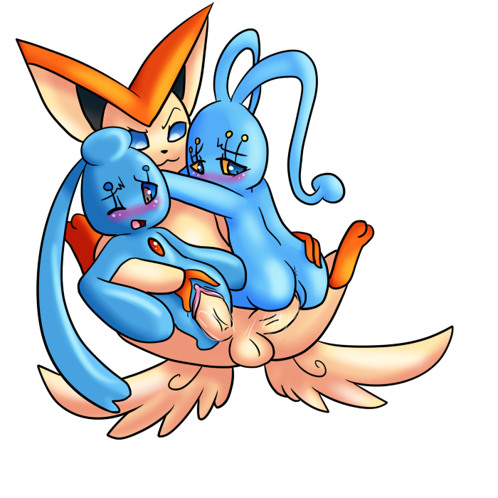 1:1 2019 2_toes 3_fingers alpha_channel anthro anus big_ears blue_eyes blue_sclera blue_skin blush butt_wings cute_fangs erection fangs female feral fur group legendary_pok&eacute;mon male male/female mammal manaphy multi_penis nintendo orange_fur penetration penis phione pok&eacute;mon pok&eacute;mon_(species) pussy sex simple_background smile toes transparent_background vaginal vaginal_penetration victini video_games water wings yellow_sclera yoshimister