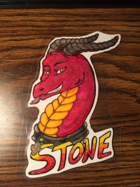 badge collar dragon dragon345 emblem english_text feral forked_tongue headshot horn male marker_(artwork) pen_(artwork) quadruped red_eyes red_scales scales scalie side_view slit_pupils sly smile solo symbol teeth text tongue tongue_out traditional_media_(artwork)