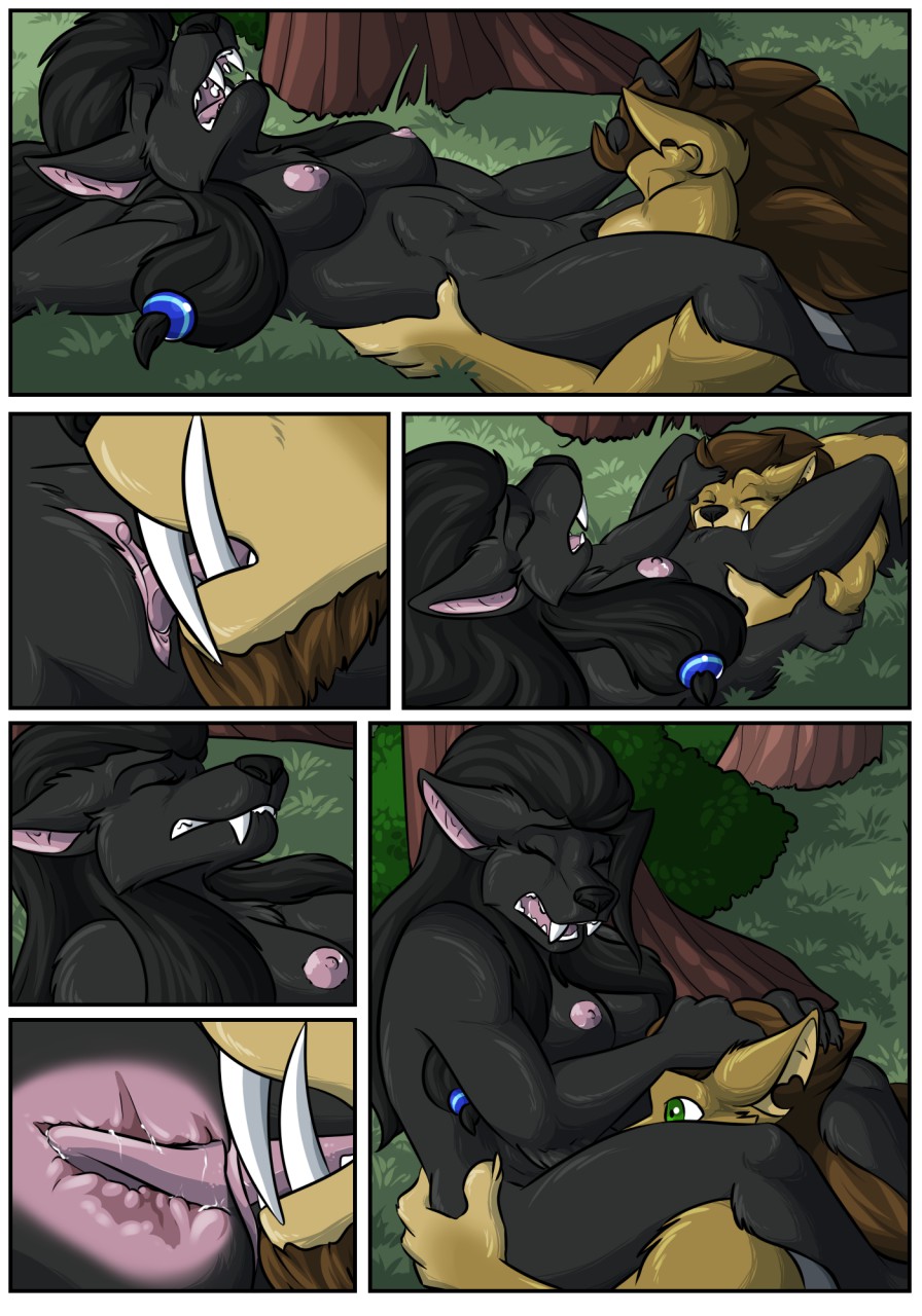 2018 amo_(amocin) amocin anthro big_breasts black_nose blizzard_entertainment blue_eyes blush bodily_fluids breasts canid canine canis claws clothed clothing comic death_knight digital_media_(artwork) druids_the_comic duo fangs female forest fur glowing glowing_eyes hair hi_res male male/female mammal nipples nude open_mouth oral penetration pussy sex shaidan_(amocin) teeth tongue tongue_out tree undead video_games warcraft were werecanid werecanine werewolf wolf worgen