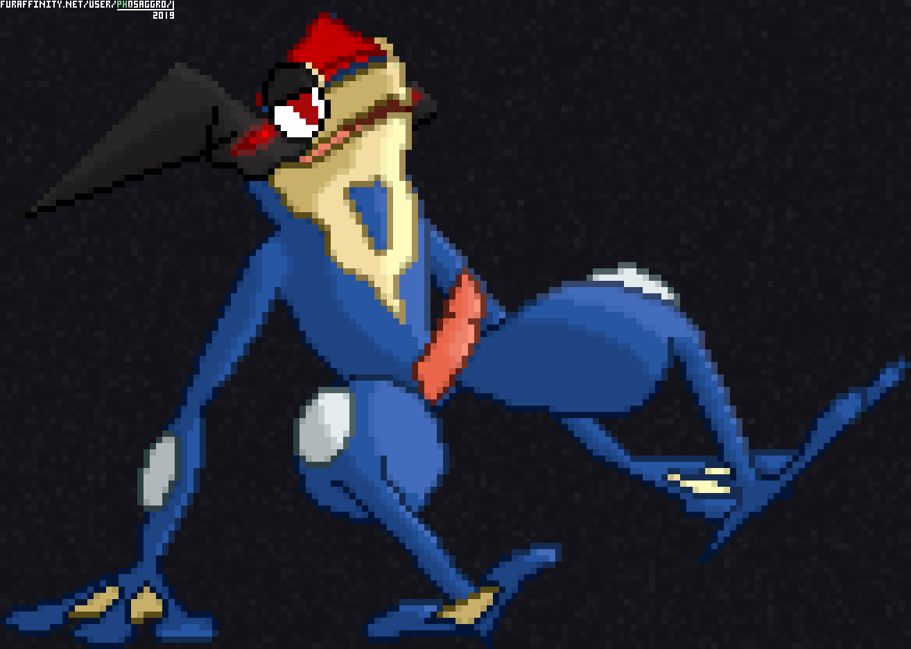 2019 amphibian animal_genitalia animal_penis anthro ash_greninja barefoot digital_media_(artwork) erection greninja male markings membrane_(anatomy) ninja nintendo nude penis phosaggro pink_penis pixel_(artwork) pok&eacute;mon pok&eacute;mon_(species) reclining red_eyes semi-anthro simple_background sitting solo tapering_penis textured_background video_games watermark webbed_feet webbed_hands