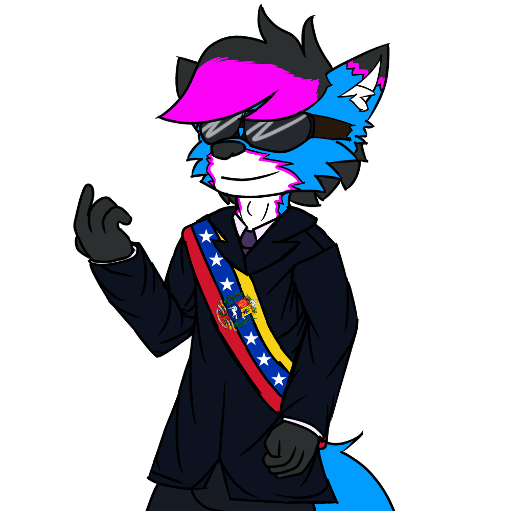 1:1 2019 4_fingers anthro blaki_daniel_raiper_virod_(blaki_raiper) blaki_raiper canid canine clothed clothing detailed eyewear fox fully_clothed fur hair half_body male mammal politics sash smile solo sunglasses teenager venezuela young