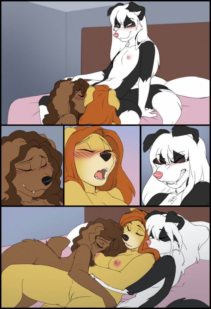 2019 after_sex afterglow ahegao alice_bellerose anal anthro arm_around_waist bed bird_dog blush border_collie breasts canid canine canis cocker_spaniel collaborative_cunnilingus collie comic cunnilingus dakota_mecklenburg digital_media_(artwork) domestic_dog domination eyes_closed female female/female golden_retriever group group_sex half-closed_eyes herding_dog hi_res hunting_dog intimate jailbird looking_pleasured mammal multiple_scenes nicole_evans nipples nude on_bed open_mouth oral orgasm orgasm_face pastoral_dog polyamory pussy retriever sex sheepdog sleeping smile spaniel spread_legs spreading submissive threesome vaginal
