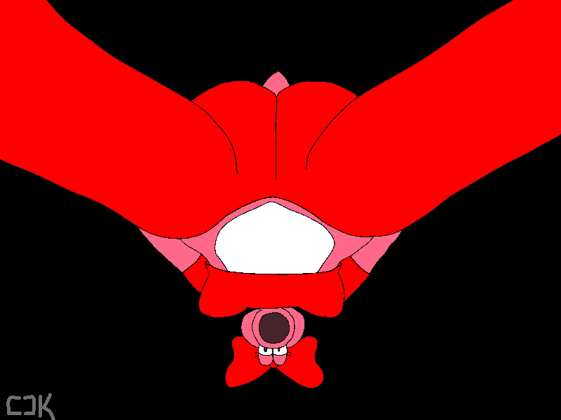 2019 4:3 4_fingers all_fours ambiguous_gender ambiguous_pov animated belly_shirt birdo black_background bow breasts butt close-up clothed clothing digital_media_(artwork) facesitting female fingers first_person_view flat_colors mario_bros nintendo simple_background small_tail solo theunokcringe video_games yoga_pants