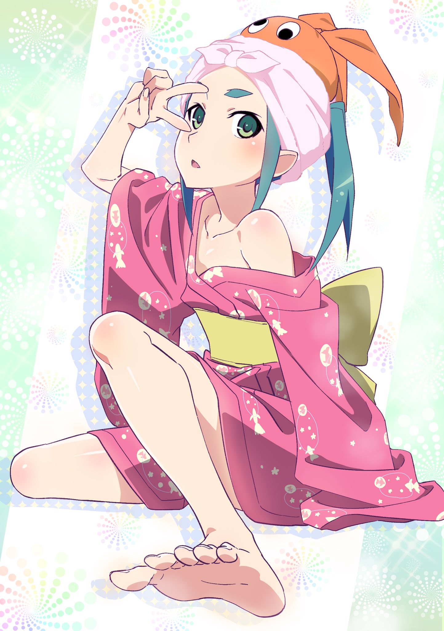 bakemonogatari makicha ononoki_yotsugi tagme yukata