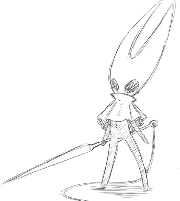 2019 anthro arthropod female hollow_knight hornet_(hollow_knight) insect mootcookie_(artist) needle pussy weapon