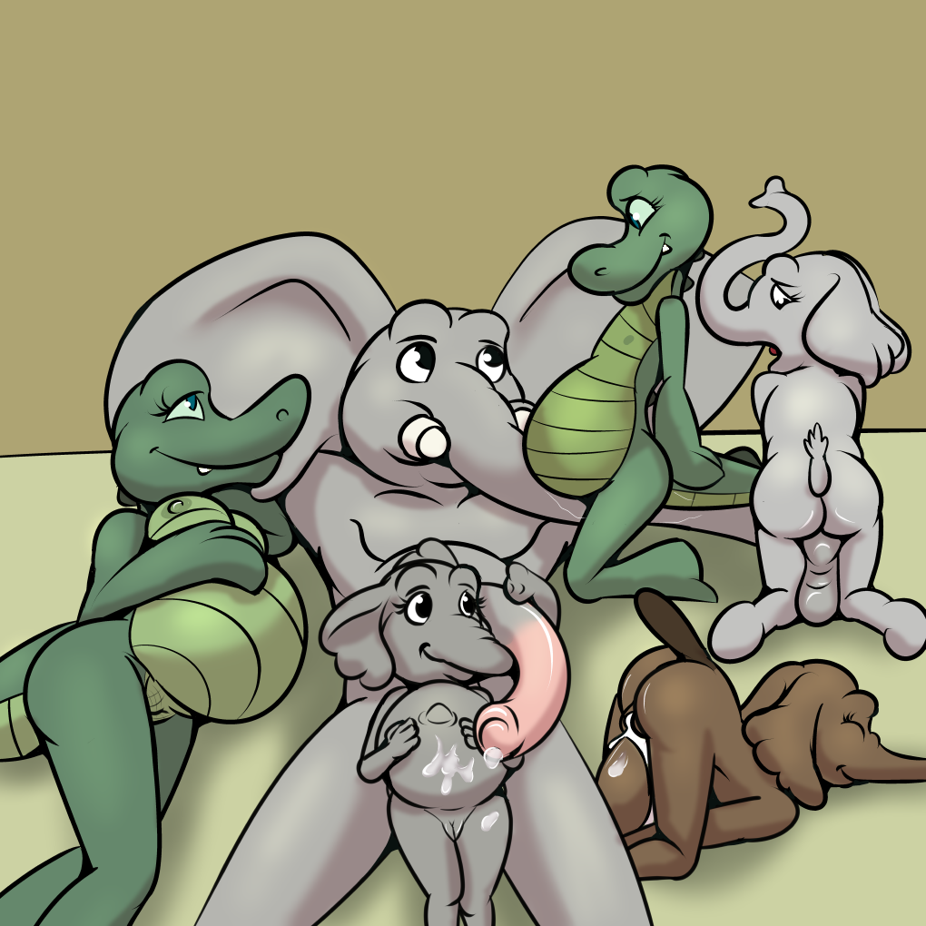 1:1 age_difference alligator alligatorid angie_(study_partners) animal_genitalia animal_penis anthro ass_up bodily_fluids breasts brown_skin crocodilian cub cum cum_in_pussy cum_inside daughter elephant_penis father father_and_daughter father_and_son female genital_fluids green_scales grey_skin incest male male/female male/male navel parent penis pregnant pussy pussy_juice ragdoll_(study_partners) reptile scales scalie size_difference son study_partners thunderouserections trunk young