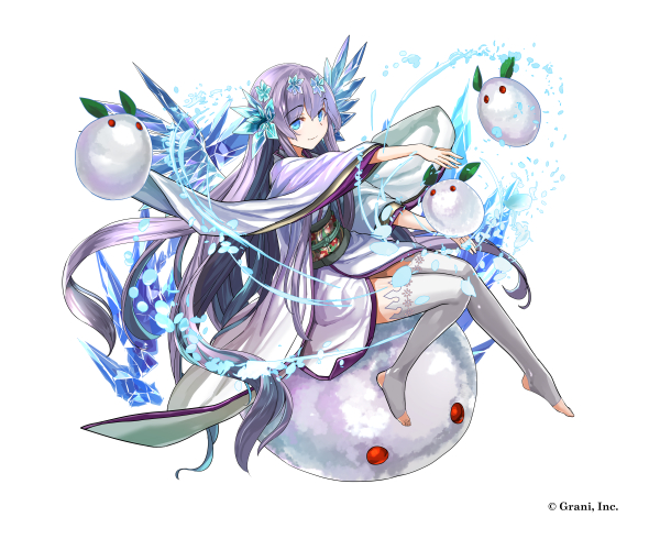 1girl adachi_yousuke aqua_hair blue_hair boots breasts flower hair_flower hair_ornament hairband japanese_clothes kimono kurokishi_to_shiro_no_maou large_breasts leotard long_hair official_art red_eyes ring_dream rose solo thigh_boots thighhighs wrestling_outfit yuki_onna yuki_onna_(ring_dream)