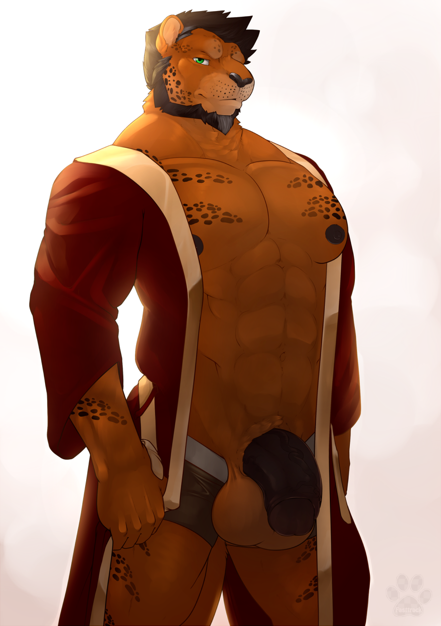 2019 abs anthro balls bathrobe beard black_fur black_glans black_hair black_nipples black_nose black_penis black_spots boxers_(clothing) brown_balls brown_fur clothed clothing digital_media_(artwork) facial_hair fasttrack37d felid flaccid front_view fur glans green_eyes hair hi_res humanoid_penis looking_at_viewer male mammal multicolored_fur muscular muscular_male navel nipples pecs penis robe short_hair simple_background solo spots spotted_fur standing thick_penis two_tone_fur underwear white_background