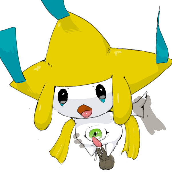 1:1 2016 3_eyes anal apc_(artist) arm_grab bodily_fluids cum digital_media_(artwork) duo erection facial_markings genital_fluids green_eyes hands_behind_back head_markings humanoid jirachi kemono legendary_pok&eacute;mon male male/male markings multi_eye nintendo open_mouth penis pok&eacute;mon pok&eacute;mon_(species) simple_background tassels tongue video_games white_background white_body