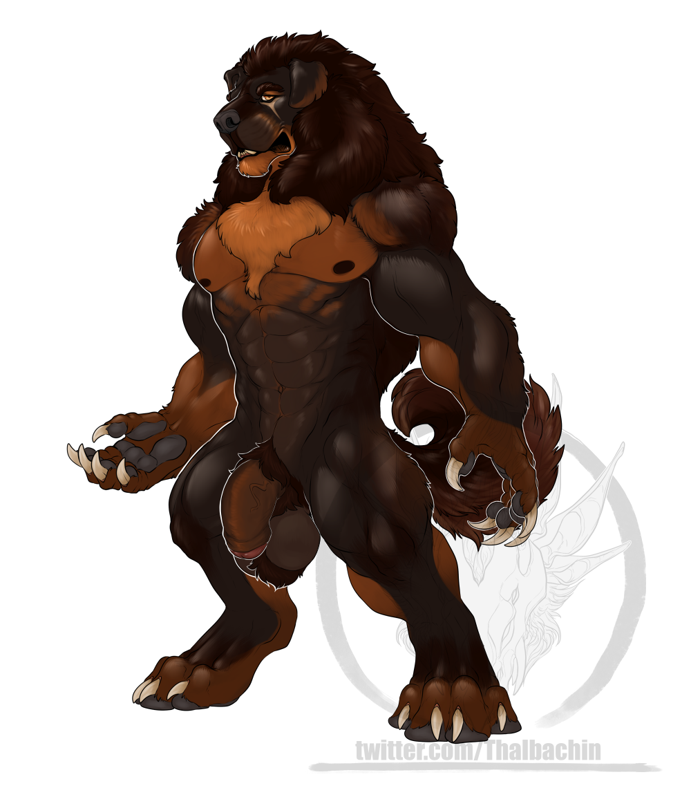 2019 4_toes 5_fingers abs alpha_channel anthro ball_tuft balls barefoot biceps big_balls biped black_chaos666 black_fur black_nipples brown_eyebrows brown_fur brown_hair brown_penis brown_tail canid canine canis claws digital_media_(artwork) digitigrade domestic_dog eyebrows fingers flaccid floppy_ears front_view full-length_portrait fur grey_nose hair humanoid_penis livestock_guardian_dog looking_at_viewer male mammal molosser mountain_dog multicolored_fur muscular muscular_male nipples nude pastoral_dog pecs penis portrait pubes quads simple_background solo standing teeth thick_penis thunder_(stormwx_wolf) tibetan_mountain_dog toe_claws toes transparent_background two_tone_fur uncut url vein veiny_penis white_claws yellow_eyes