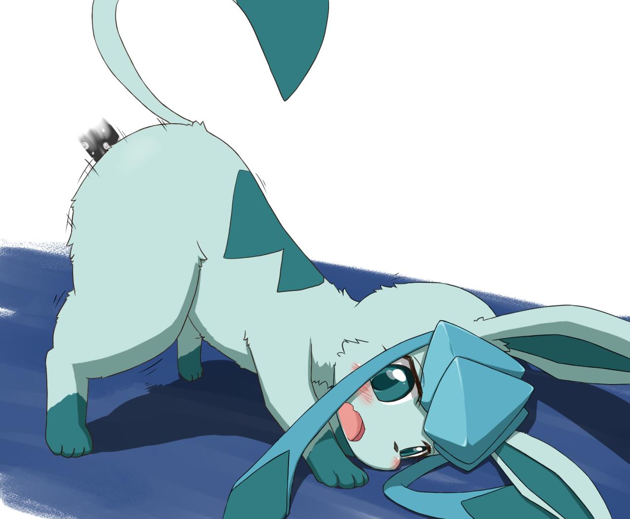 4_toes all_fours ambiguous_penetration ass_up blue_eyes blue_fur blue_paws blush butt disembodied_penis doggystlye eeveelution female female_focus feral fur glaceon head_down koorinezumi leg_markings long_ears looking_at_viewer male male/female male_penetrating markings nintendo open_mouth penetration penis pok&eacute;mon pok&eacute;mon_(species) raised_tail sex shaking snout socks_(marking) toes tongue trembling video_games