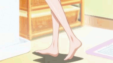 aki_sora animated animated_gif aoi_aki ass barefoot bouncing_breasts breasts brown_hair feet lowres medium_breasts nipples nude screencap