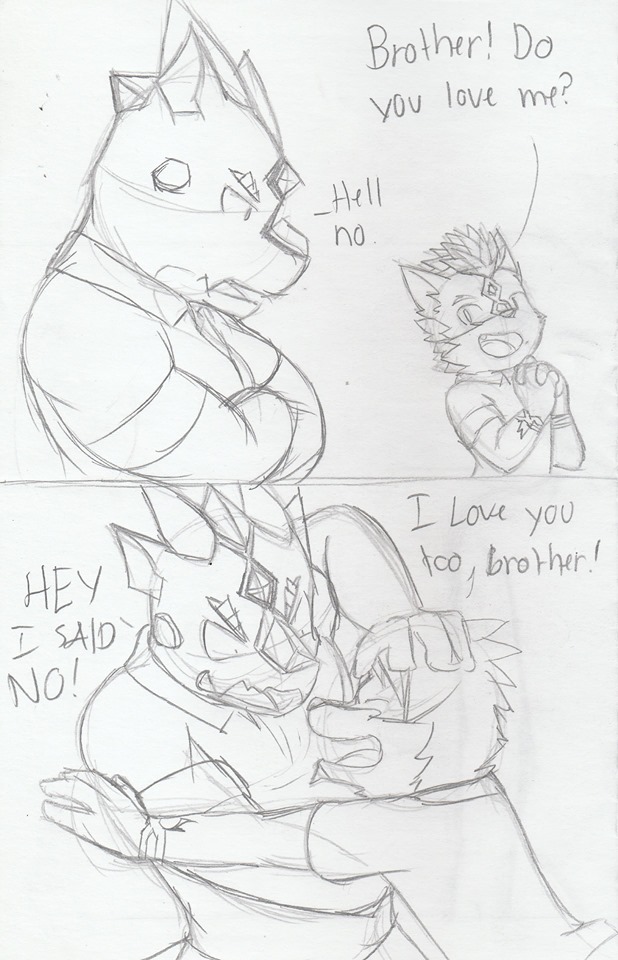 anthro canid canine canis clothed clothing comic dialogue dragon duo english_text male mammal text the_goukou_zone wolf