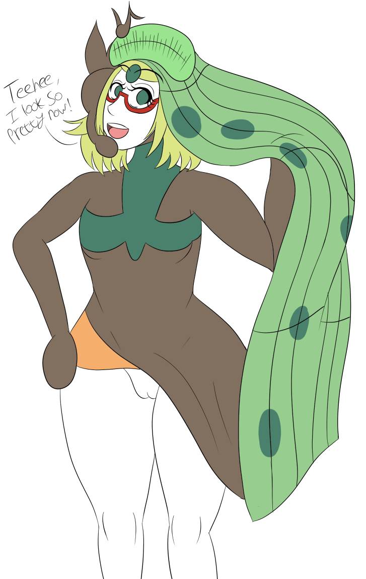 2015 alternate_species bianca_(pok&eacute;mon) blonde_hair clothing dialogue eyewear female flat_chested glasses green_eyes green_hair hair hand_on_hip hat headgear headwear idrawmolly implied_transformation legendary_pok&eacute;mon looking_at_viewer meloetta music musical_note nintendo not_furry nude pok&eacute;mon pok&eacute;mon_(species) pussy robe simple_background singer solo text thick_thighs video_games white_background white_skin wide_hips