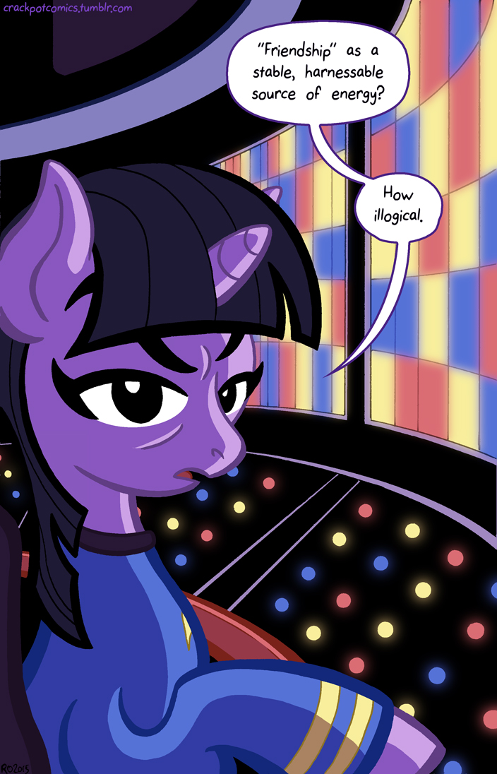 alien crackpotcomics equid equine female friendship_is_magic hasbro horn horse mammal my_little_pony mythological_creature mythological_equine mythology pony solo spock star_trek star_trek_the_original_series starfleet_uniform twilight_sparkle_(mlp) unicorn vulcan