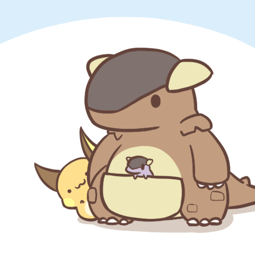 1:1 2019 ambiguous_gender baby_kangaskhan cub group in_pouch kangaskhan low_res mammal marsupial nintendo parent parent_and_child pok&eacute;mon pok&eacute;mon_(species) pouch_(anatomy) raichu rairai-no26-chu video_games young