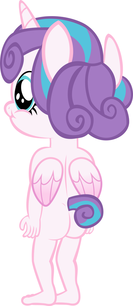2019 alpha_channel anthro anthrofied baby barefoot butt cub equid equine feathered_wings feathers female flurry_heart_(mlp) friendship_is_magic hair horn mammal multicolored_hair my_little_pony nude papadragon69 simple_background transparent_background winged_unicorn wings young