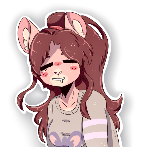 &lt;3 1:1 =_= alpha_channel blush bodily_fluids brown_hair chinchilla chinchillid cinnamon_(sinamuna) clothing drooling drowsy eyes_closed fluffy freckles freda_b fur hair heart_nose long_hair mammal minccino nintendo pink_body pink_fur pok&eacute;mon pok&eacute;mon_(species) ponytail rodent saliva simple_background sweater teeth this_was_an_invalid_tag_name tired topwear transparent_background video_games