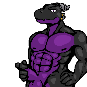 1:1 5_fingers animated anthro balls black_body black_scales digital_media_(artwork) dragon dyevclr dyevclr_arret erection fingers low_res male masturbation muscular muscular_male nipples nude penis purple_body purple_eyes purple_scales scales scalie simple_background solo