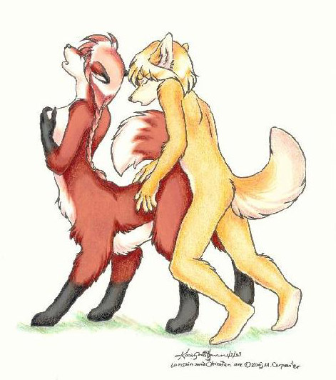 ambiguous_penetration anthro anthro_on_taur blonde_hair breast_grab breasts canid canid_taur canine canine_taur chiratani dipstick_tail duo eyes_closed female fox fox_taur fur gloves_(marking) hair hand_on_breast kacey lamsain leg_markings male male/female mammal mammal_taur markings multicolored_tail nude penetration red_body red_fur sex socks_(marking) taur yellow_body yellow_fur