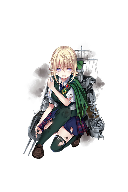 1girl blonde_hair blush hair_between_eyes kantai_collection kusada_souta official_art perth_(kantai_collection) purple_eyes short_hair short_sleeves solo transparent_background