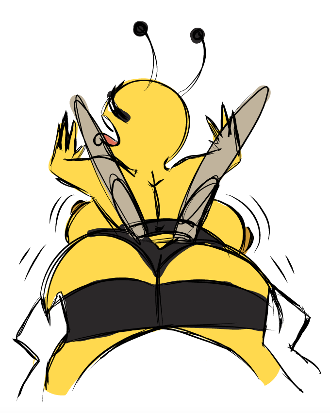 antennae_(anatomy) anthro arthropod bee big_breasts big_butt breasts butt clothed clothing dress female first_person_view huge_breasts humanoid hymenopteran insect insect_wings it's_hip_to_fuck_bees kevemperor nipples non-mammal_breasts not_furry open_mouth russia russian_cooking_oil_commercial sex simple_background sketch tongue white_background wide_hips wings xelbaxexilex олейна
