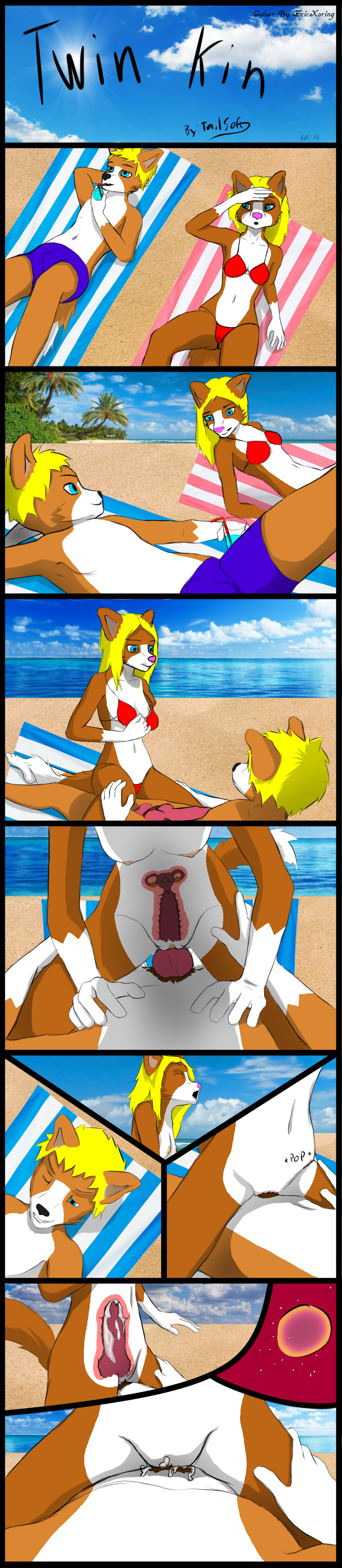 2019 absurd_res animal_genitalia animal_penis anthro anthro_on_anthro anthro_penetrated anthro_penetrating anthro_penetrating_anthro balls beach bikini bodily_fluids breasts brother brother_and_sister bulge canid canine canine_penis cervical_penetration clothed clothing cloud colored comic cum cum_in_pussy cum_inside cum_leaking digital_drawing_(artwork) digital_media_(artwork) duo ejaculation erection female first_person_view fur genital_fluids hair hi_res impregnation incest internal knot knotting leaking long_hair male male/female male_pov mammal monochrome navel nipples nude open_mouth orgasm ovum penetration penis pussy sea seaside sex sibling simple_background sister sky smile sperm_cell swimwear tailsoft topless twincest twins undressing vaginal vaginal_knotting vaginal_penetration water