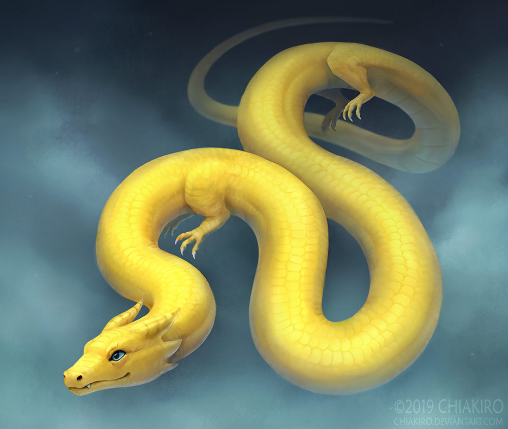 2019 asian_mythology chiakiro claws dragon east_asian_mythology eastern_dragon feral mythology scales scalie solo yellow_body yellow_scales