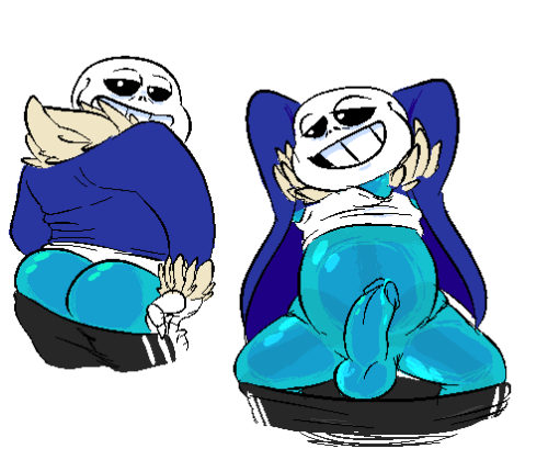 animated_skeleton bone butt genitals humanoid humanoid_penis low_res male not_furry penis sans_(undertale) skeleton solo torquewintress undead undertale video_games