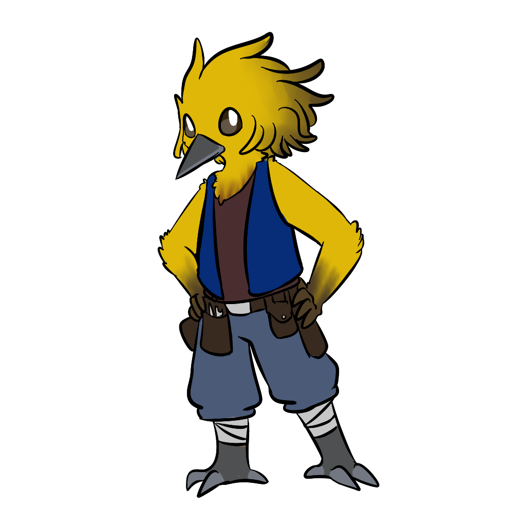 1:1 2020 anthro avian beak bird clothed clothing digital_media_(artwork) feathers fiddle_poppadom looking_at_viewer male pose solo standing topwear wakamolez