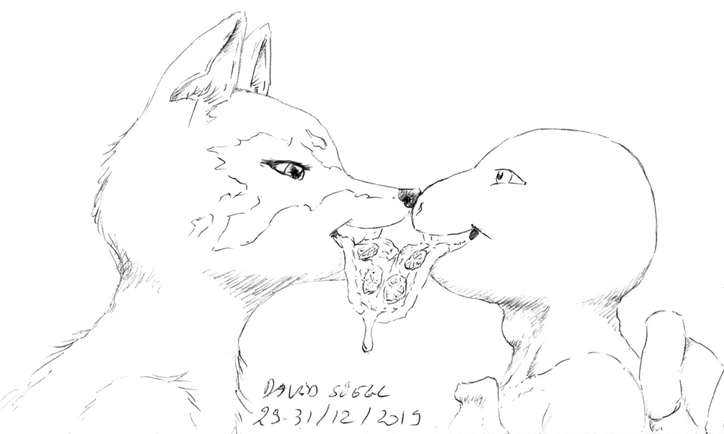 2019 alopex ambiguous_gender anthro asthexiancal canid canine duo eating food male male/ambiguous mammal pizza reptile scalie teenage_mutant_ninja_turtles turtle