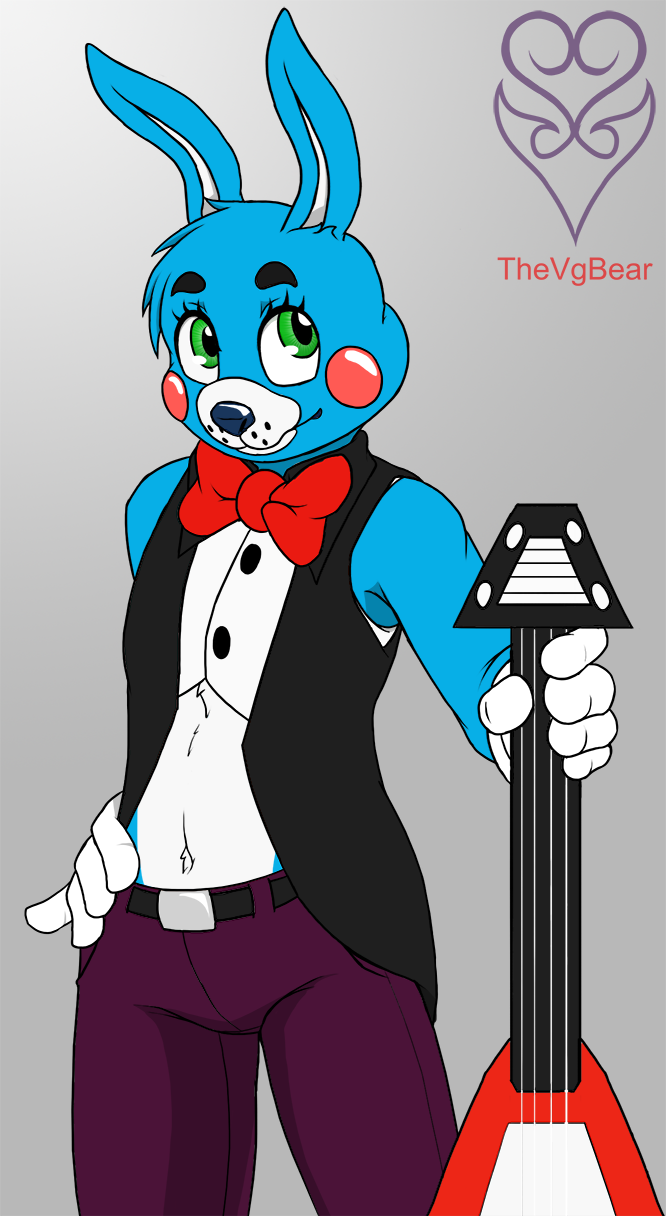 anthro clothed clothing five_nights_at_freddy's five_nights_at_freddy's_2 hi_res lagomorph leporid looking_at_viewer male mammal rabbit solo thevgbear toy_bonnie_(fnaf) video_games