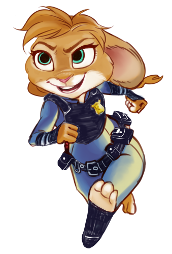 alpha_channel anthro belt brown_body brown_fur clothed clothing crossover disney frozen_(movie) fully_clothed fur judy_hopps lagomorph leporid low_res mammal open_mouth open_smile police_uniform princess_anna_(frozen) rabbit running simple_background smile solo tiningots transparent_background uniform zootopia