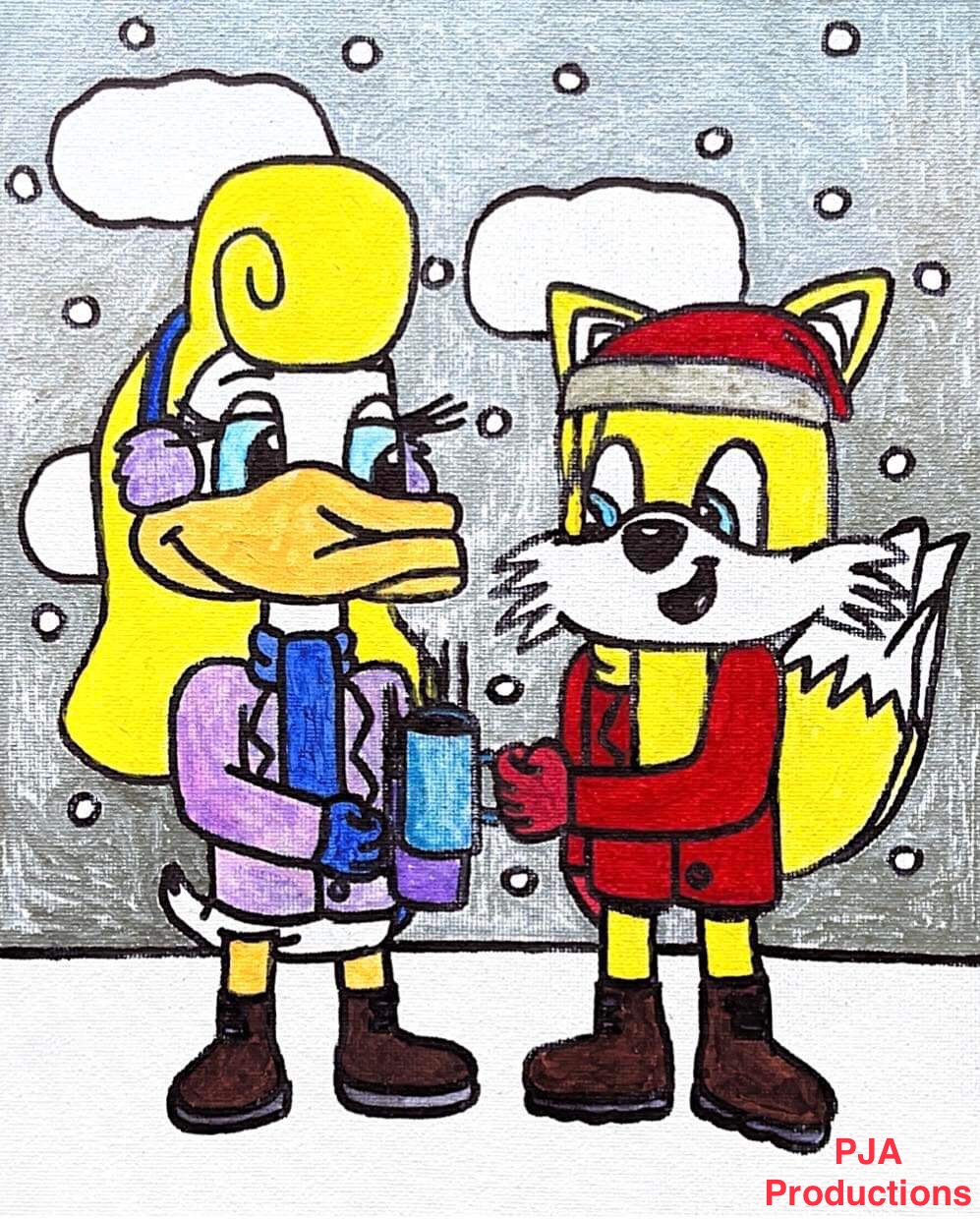 canid canine crossover female fox hi_res loon male male/female mammal miles_prower p_productions sega shirley_the_loon snow sonic_the_hedgehog_(series) sonic_x tiny_toon_adventures warner_brothers