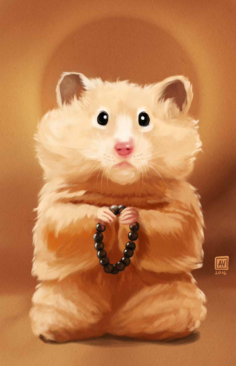 2016 black_nose cricetid fur hamster hi_res holding_object mammal medaya pink_nose prayer_beads rodent solo tan_body tan_fur whiskers