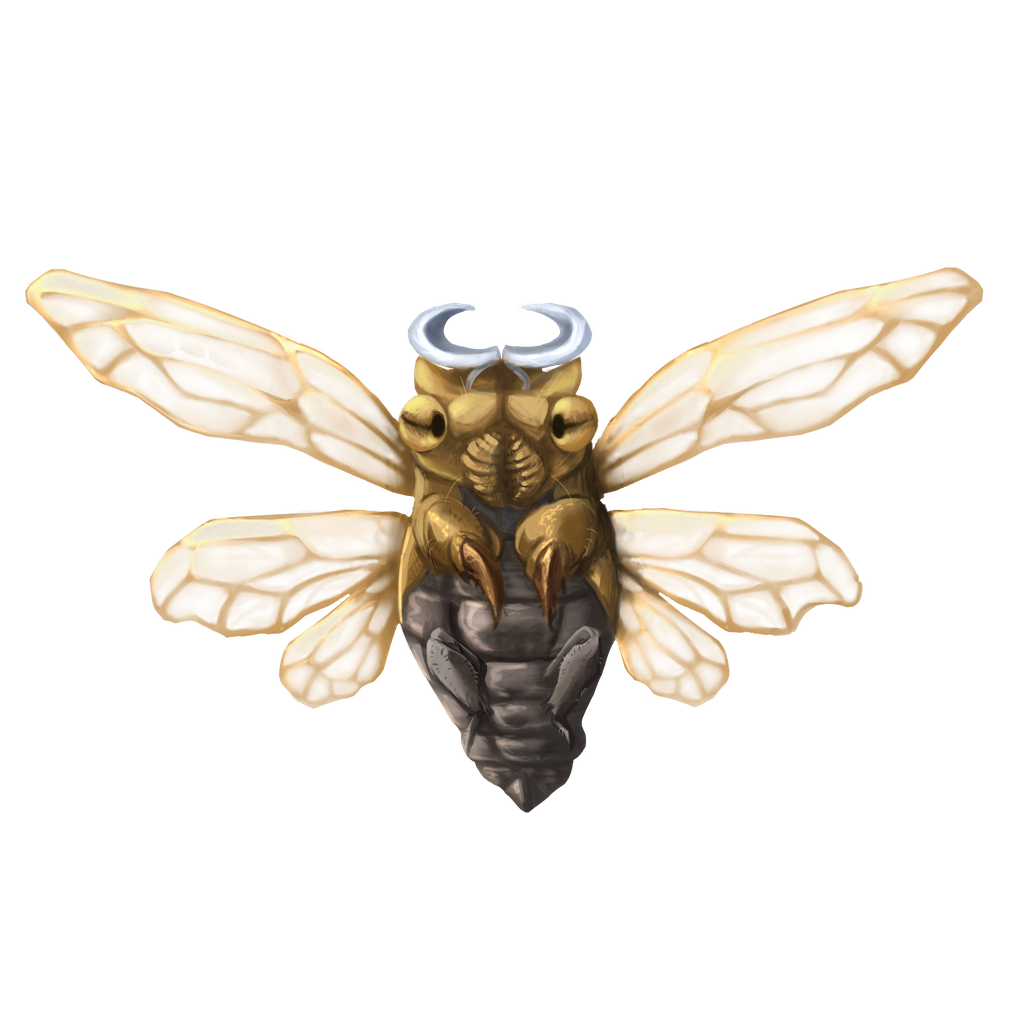 commentary creature english_commentary full_body gen_3_pokemon kissuli looking_at_viewer no_humans pokemon pokemon_(creature) realistic shedinja solo transparent_background wings