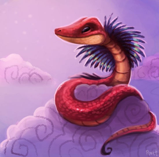 cloud cryptid-creations day reptile scalie snake solo