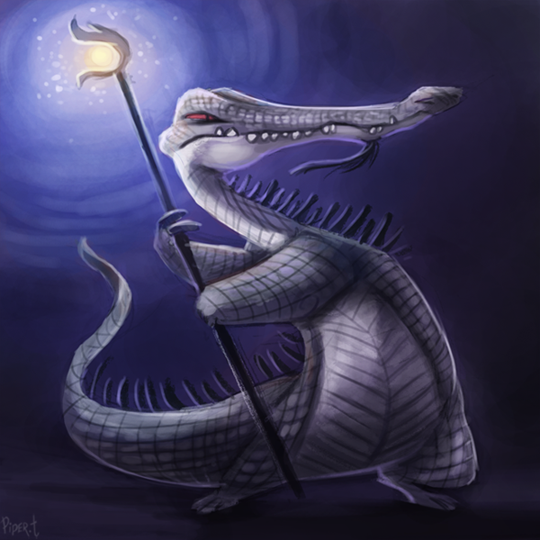 ambiguous_gender crocodile crocodilian crocodylid cryptid-creations reptile scalie solo staff