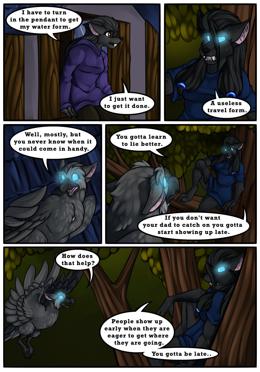 amo_(amocin) amocin anthro avian bird blizzard_entertainment breasts canid canine canis claws clothed clothing death_knight dialogue digital_media_(artwork) druid druids_the_comic duo english_text feathers female feral feral_druid fur hair hi_res kinar_(amocin) magic_user mammal text tribal_spellcaster undead video_games warcraft were werecanid worgen worgen_(feral)